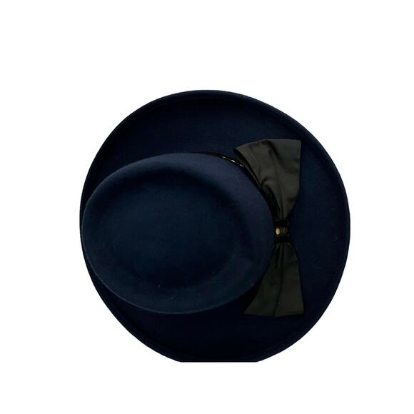Vintage Fedora firm wool Life hat classic One size Blue Bow main image 5